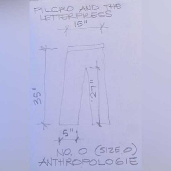 Anthropologie Pilcro & The Letterpress Red Ankle Zip Skinny Moto Jeans, Size 0 - Picture 5 of 5